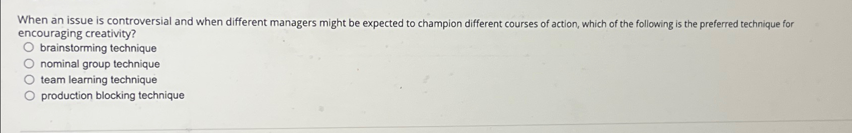  When an issue is controversial and when different managers might be