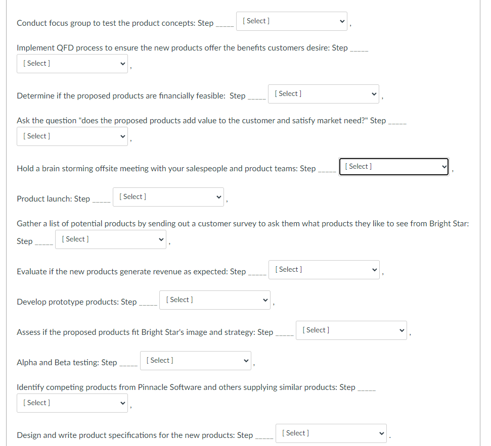 you have a good grasp of Bright Star's existing product portfolio and