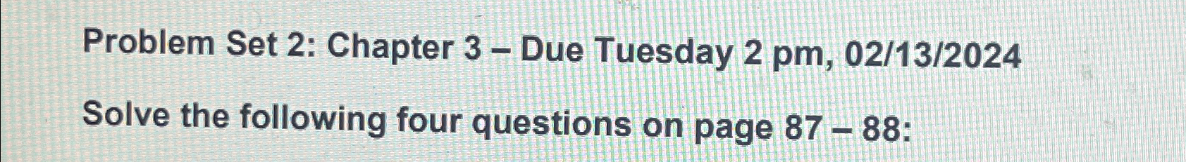  Problem Set 2: Chapter 3- International trade 4th edition Solve the