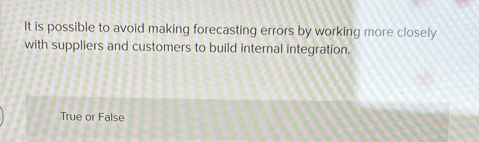  It is possible to avoid making forecasting errors by working more