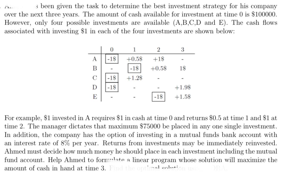  Solve with steps 1-Decision variables 2-Objective function 3-Contains 4-Solve using exel
