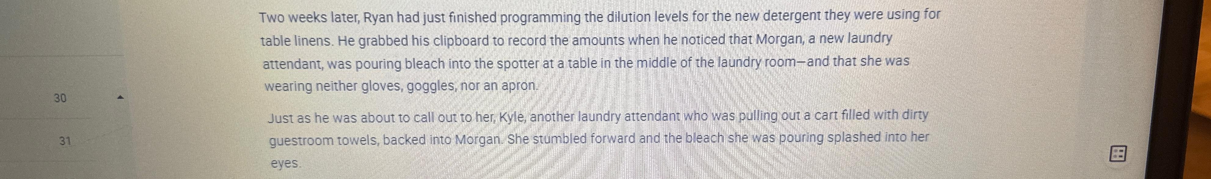  Two weeks later, Ryan had just finished programming the dilution levels