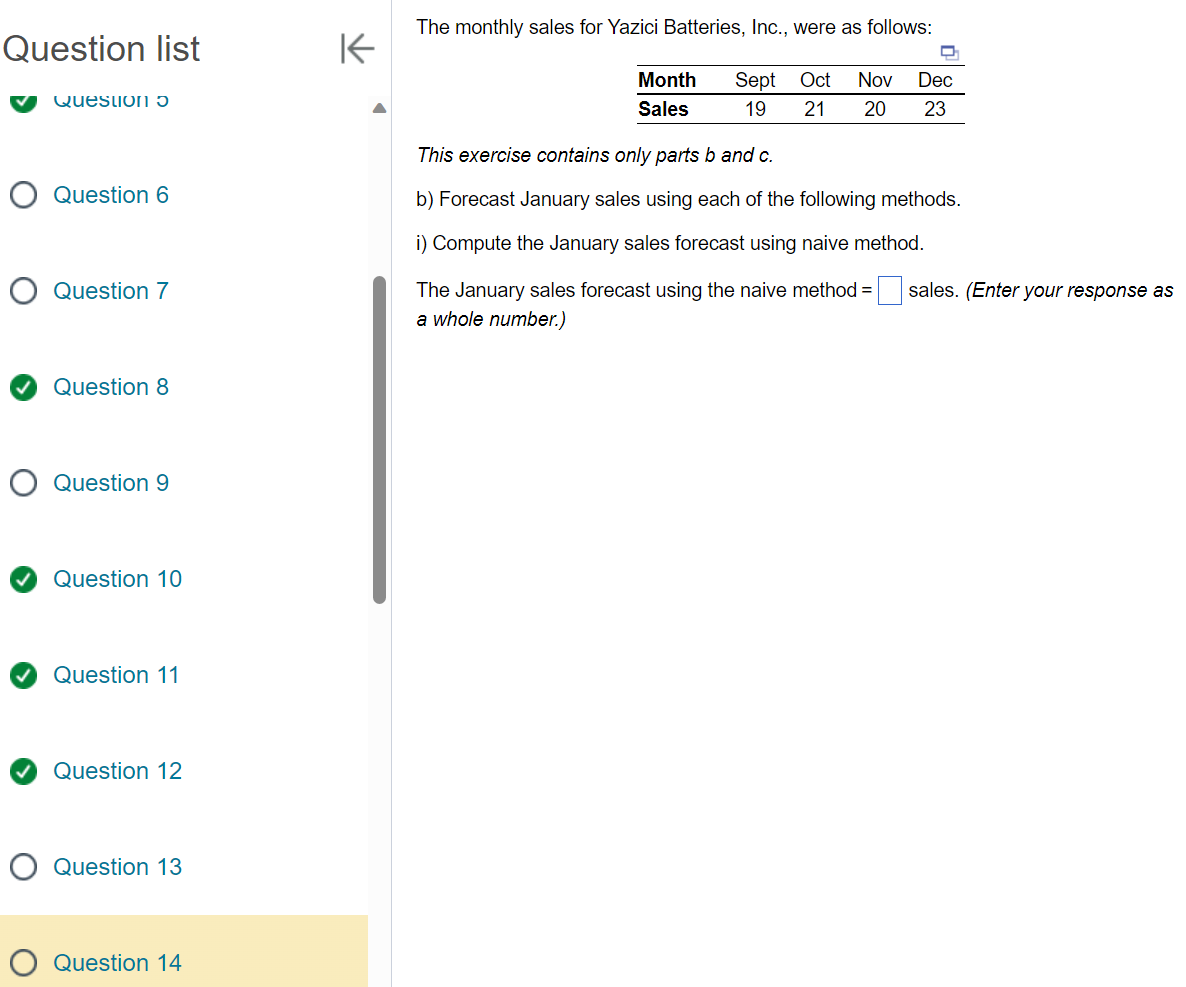  Please use exact numbers Question list Question o Question 6 Question