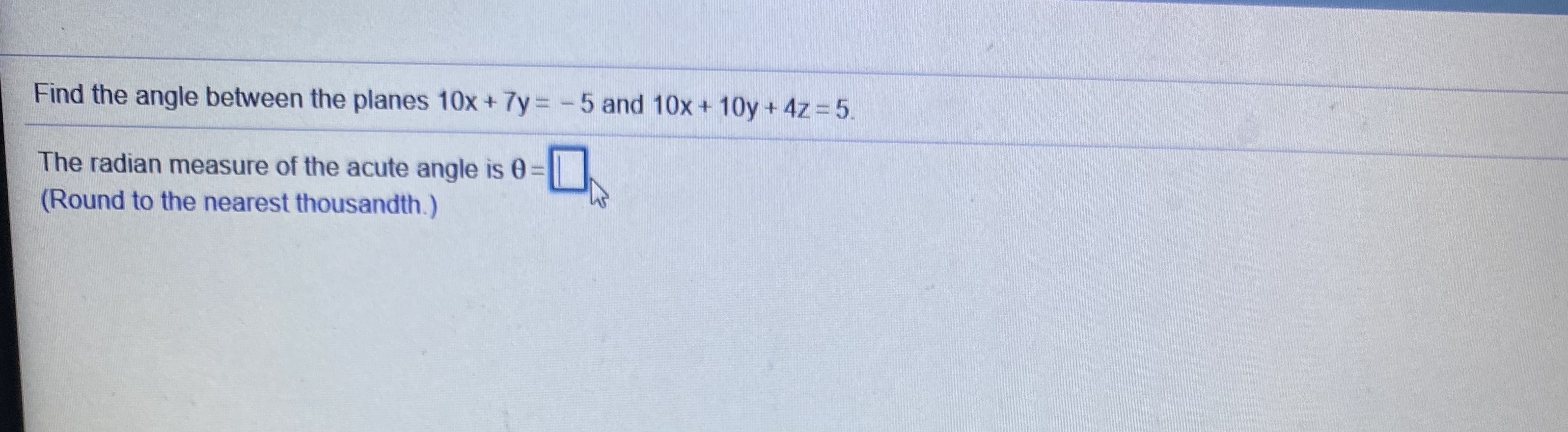 how can i solve this exercise is from calculus Find the angle