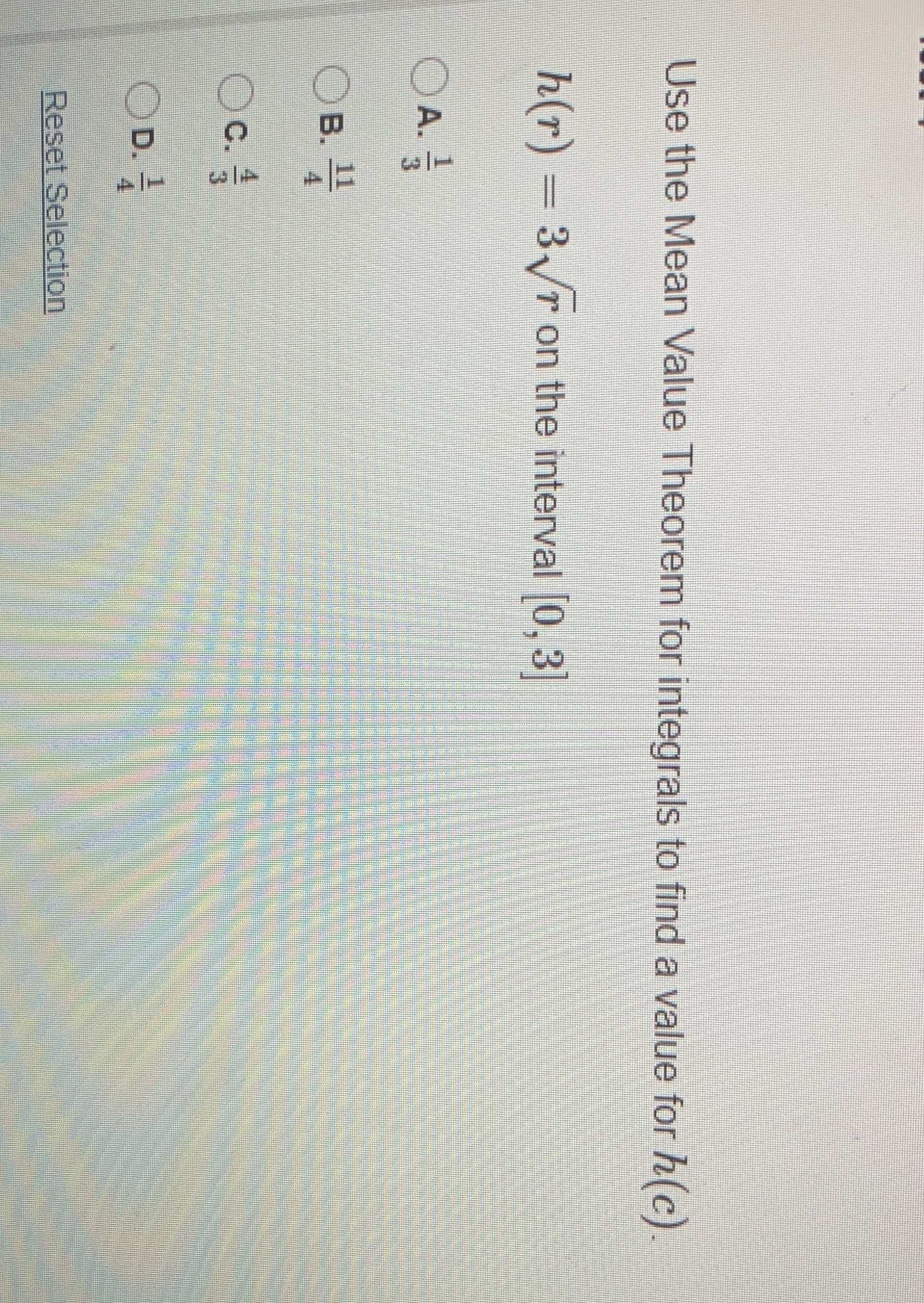 Use Mean Value Theorem to find value for h(c) Use the Mean
