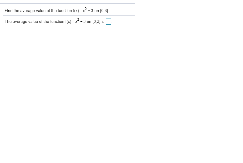  Average Value of the function showing work. Find the average value
