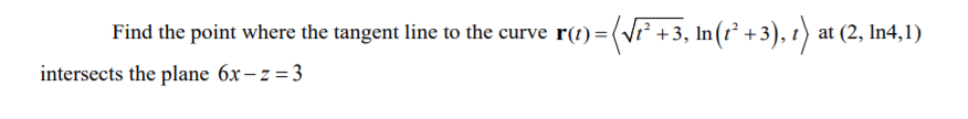 can you please answer this question Find the point where the tangent