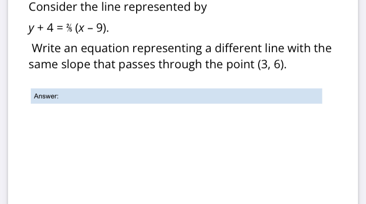 a. the line passing through point (-2, 8) with slope * b.