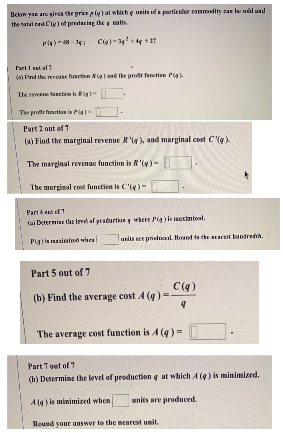 Please I need help. This is an exercise that has all this
