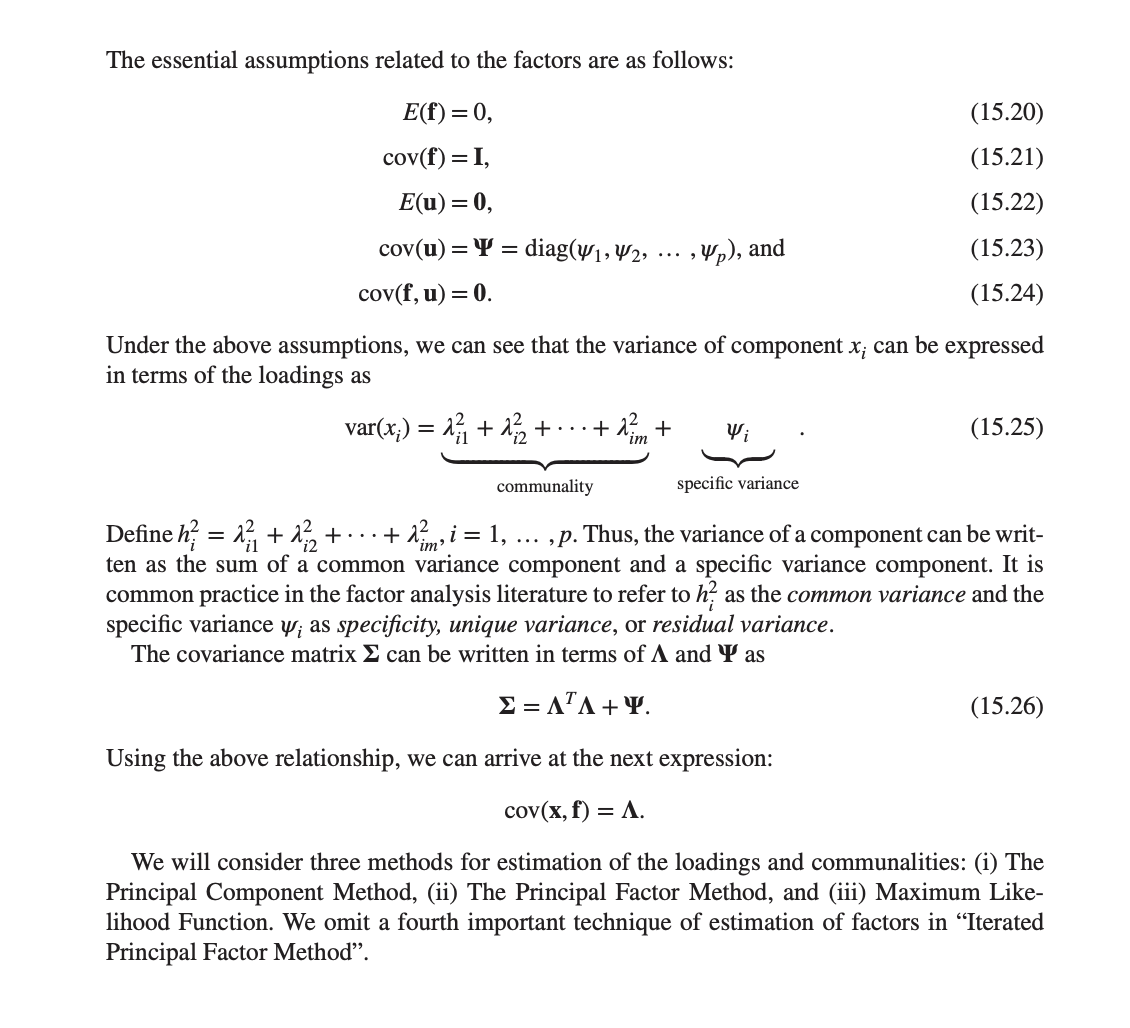 observations xvi = 1, , n, are assumed to arise from an