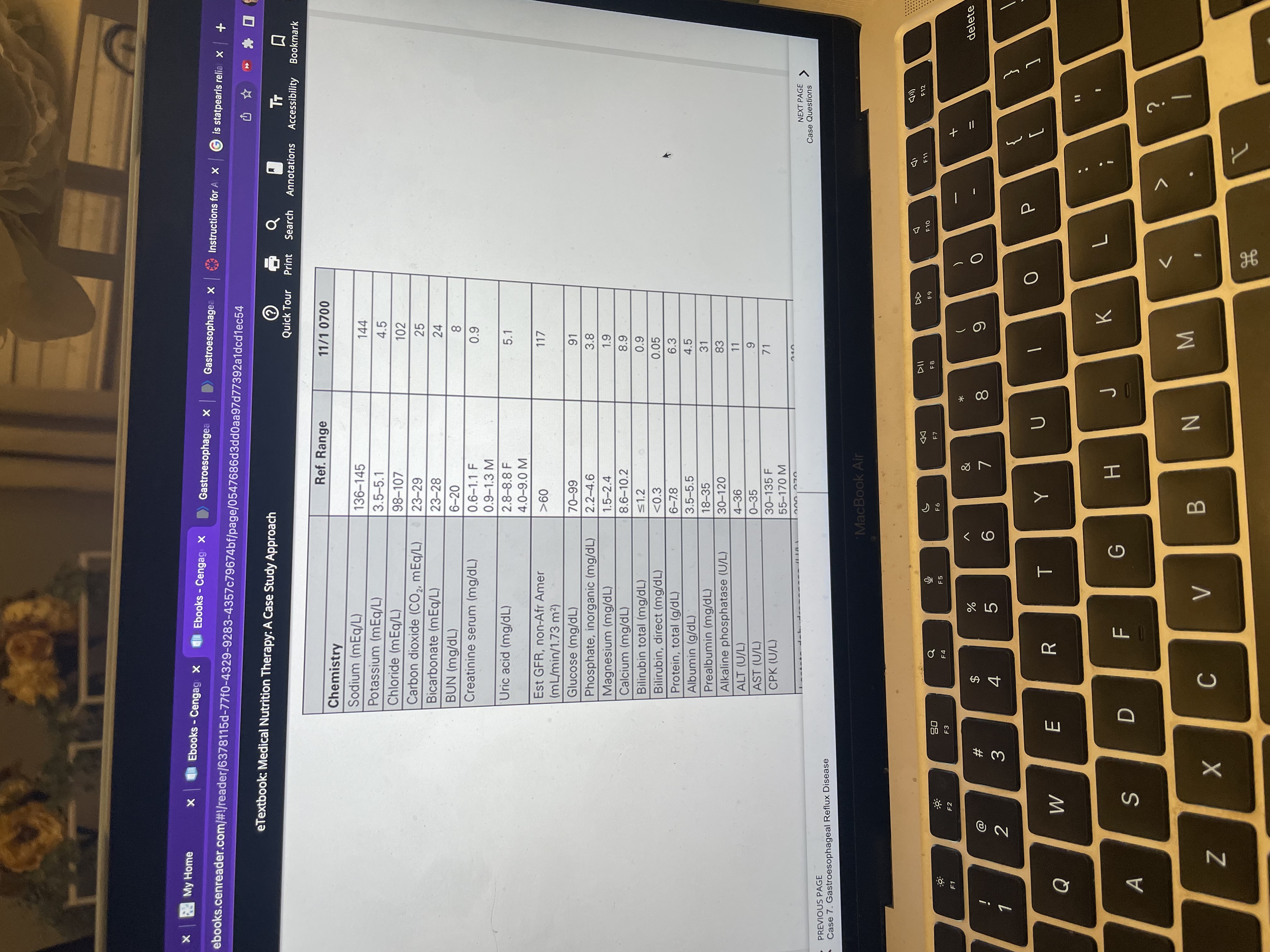 and include all the group members' names. Read the case history (pp