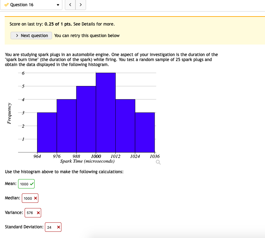 please see attached question. Question 16 Score on last try: 0.25 of