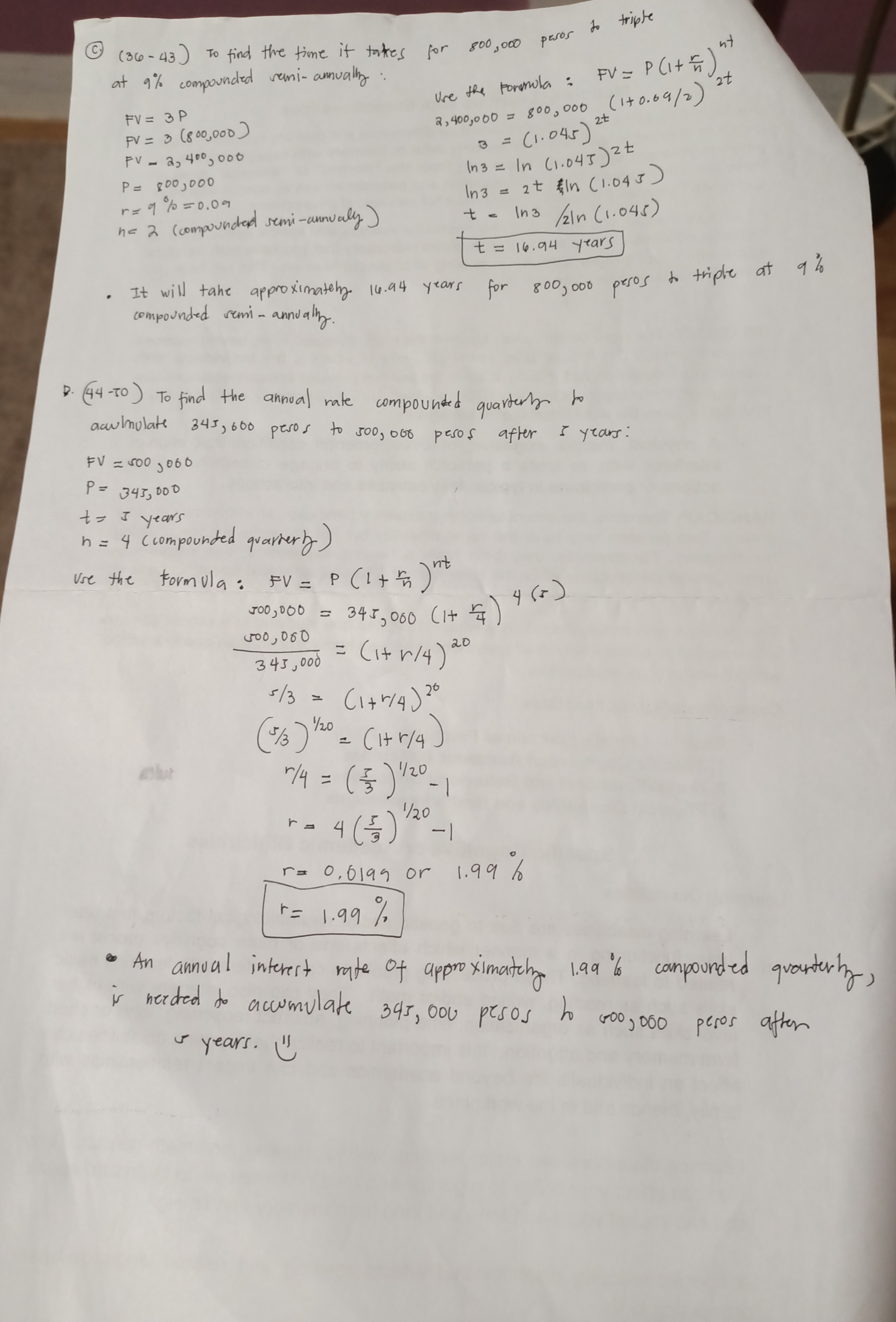 Submission. A. Twelve thousand three hundred forty five was deposited in a