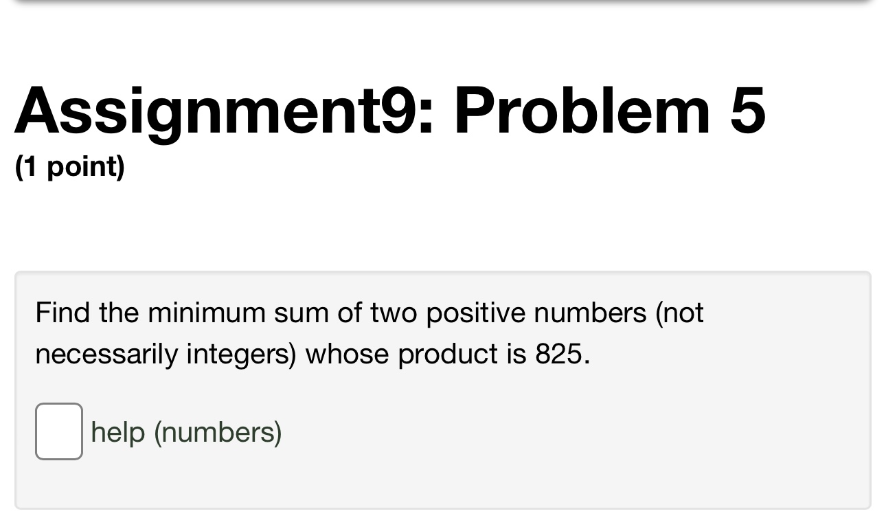 3x + 8 lim help (numbers) 20- - 00 3 - 5x2Assignment9: