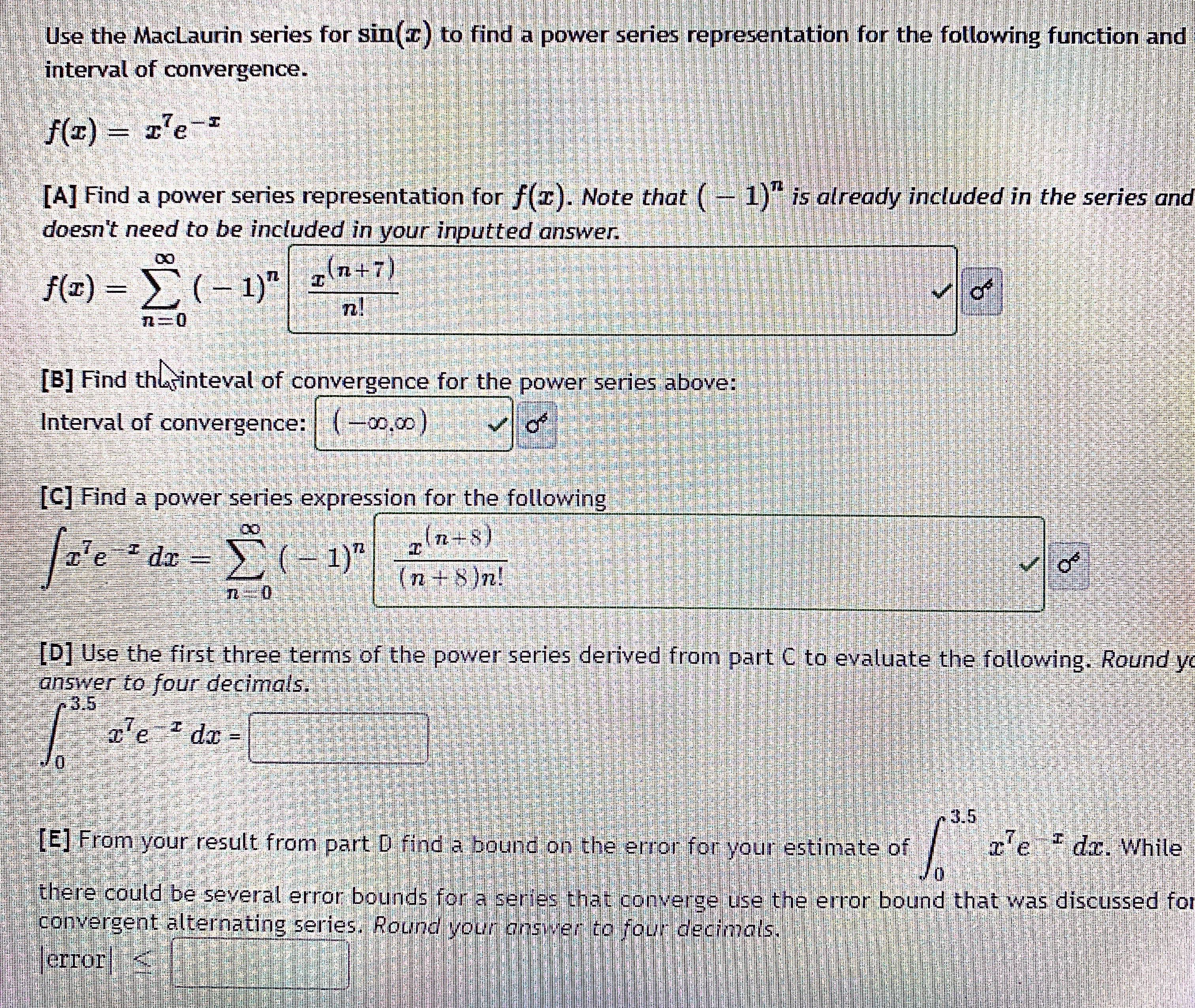 Someone please help me in part D and E for the first