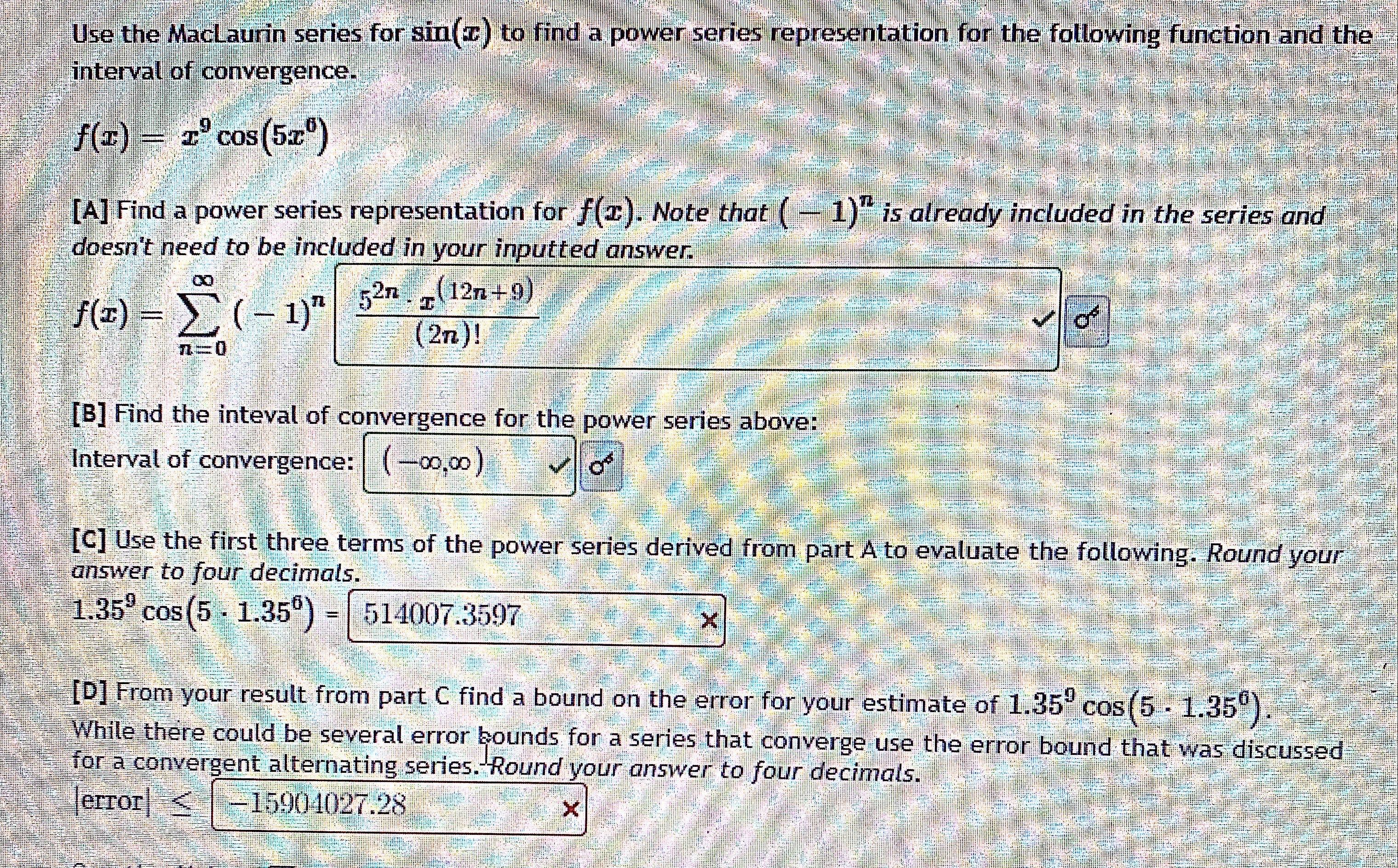 picture and part C,D for the second picture. I have tried several