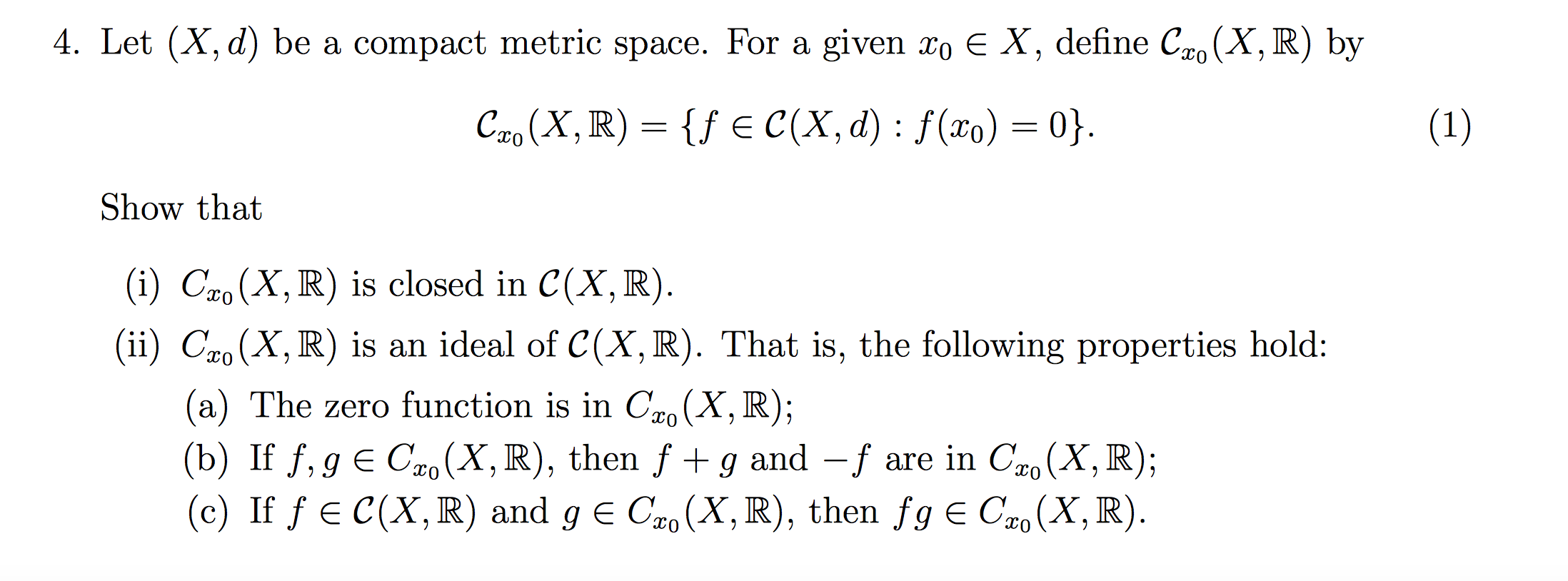 x, PR), with 2 ( x) =O VXEX . the zerofo. 2