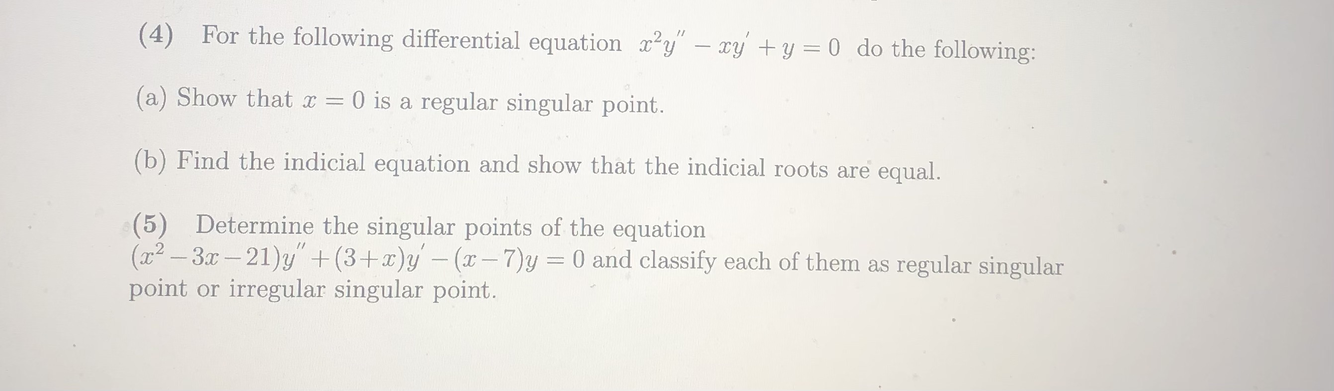 differential equations Math210Note: please write down the Answer by hand on paper