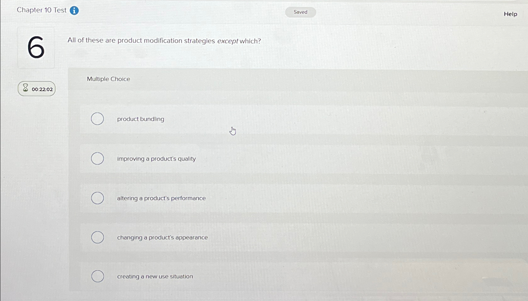  Chapter 10 Test (i Saved Help All of these are product