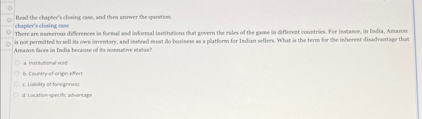  Read the chapter's closing case, and then answer the question. chapter's