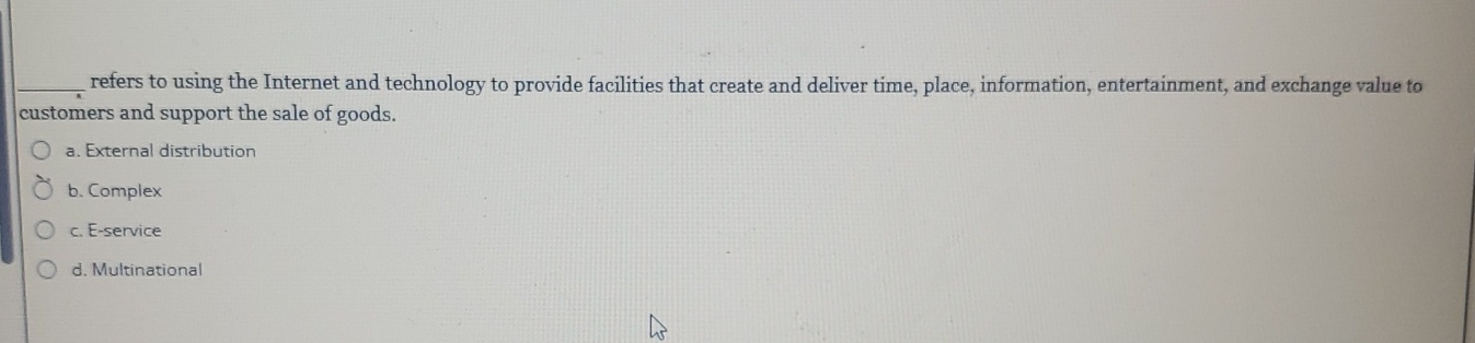  refers to using the Internet and technology to provide facilities that