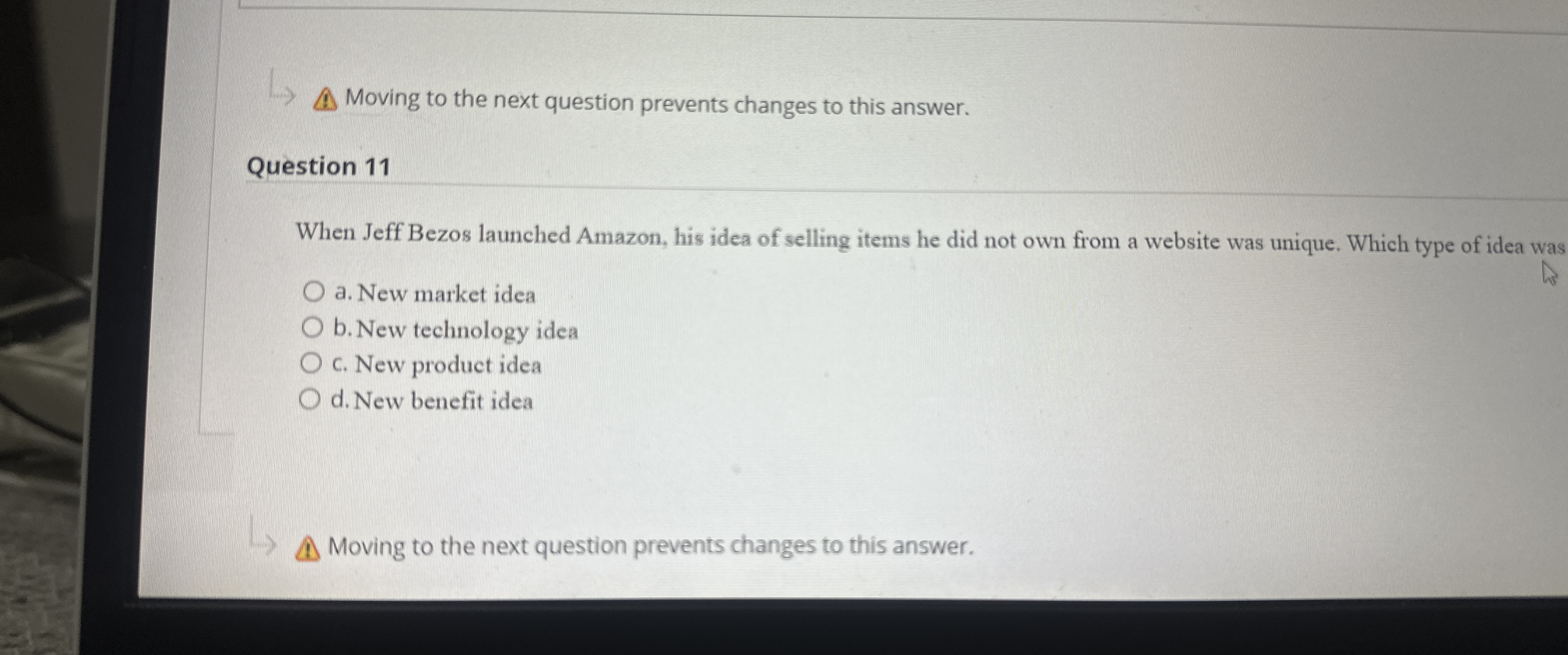  Moving to the next question prevents changes to this answer. Question