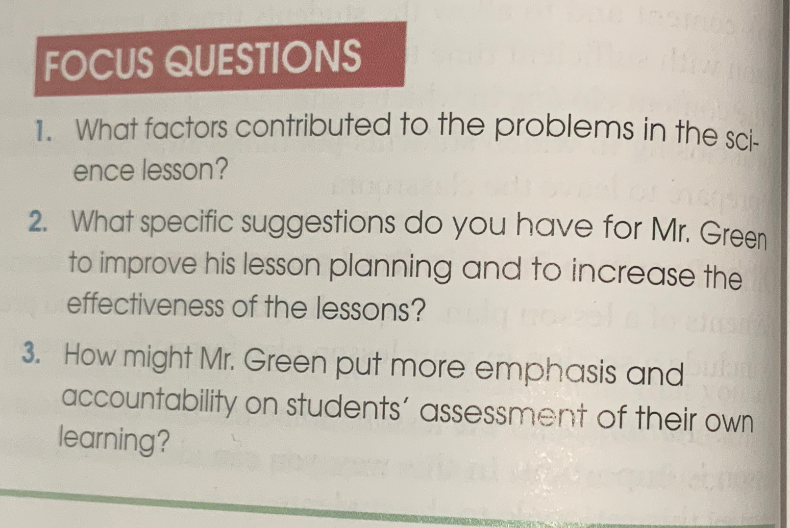  FOCUS QUESTIONS What factors contributed to the problems in the science