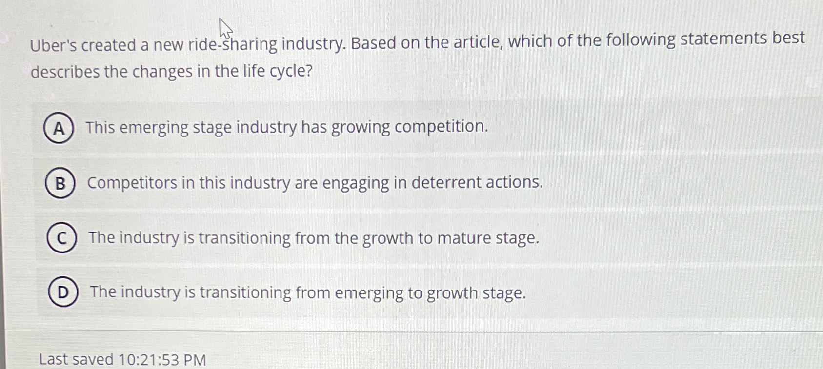  Uber's created a new ride-sharing industry. Based on the article, which