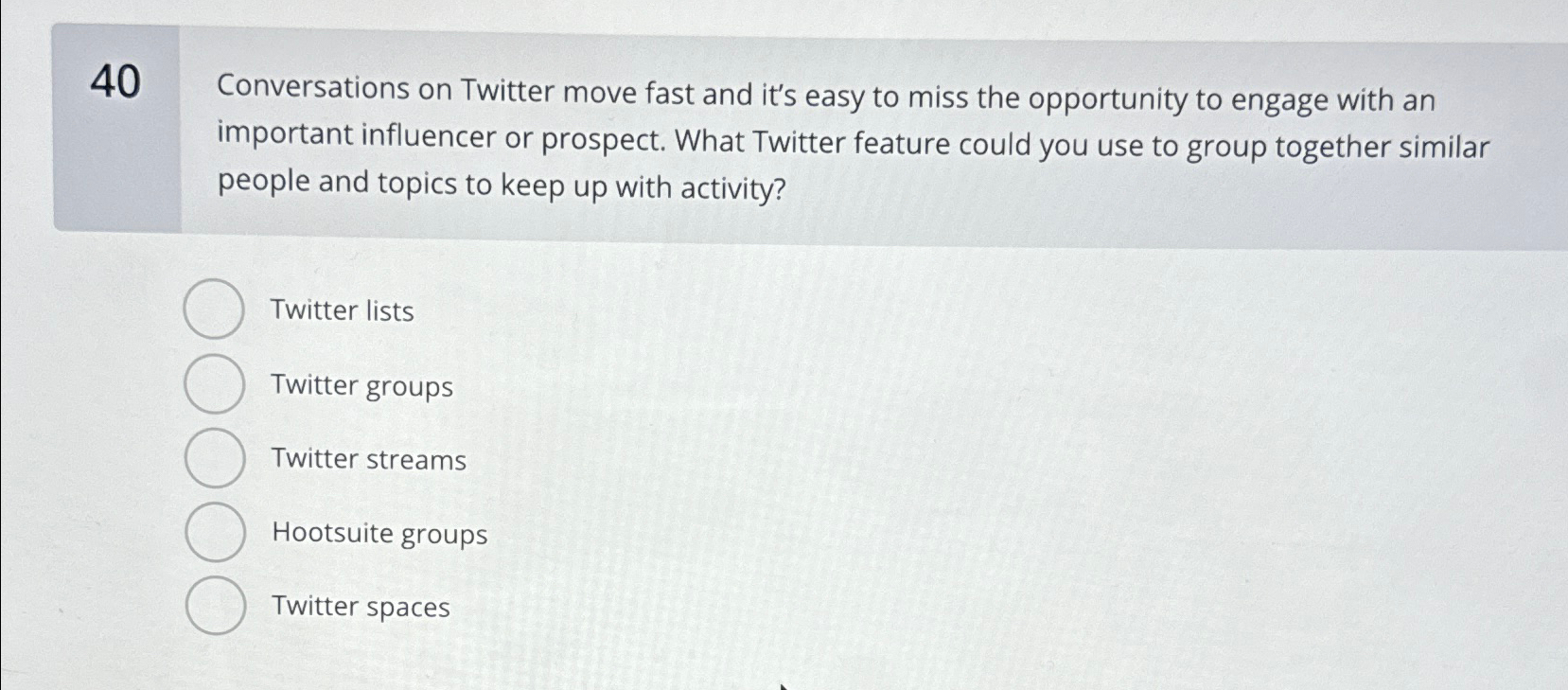  40 Conversations on Twitter move fast and it's easy to miss