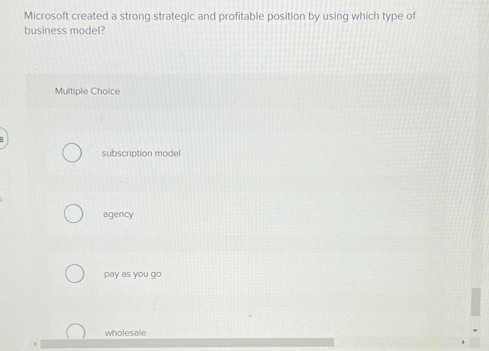  Microsoft created a strong strategic and profitable position by using which