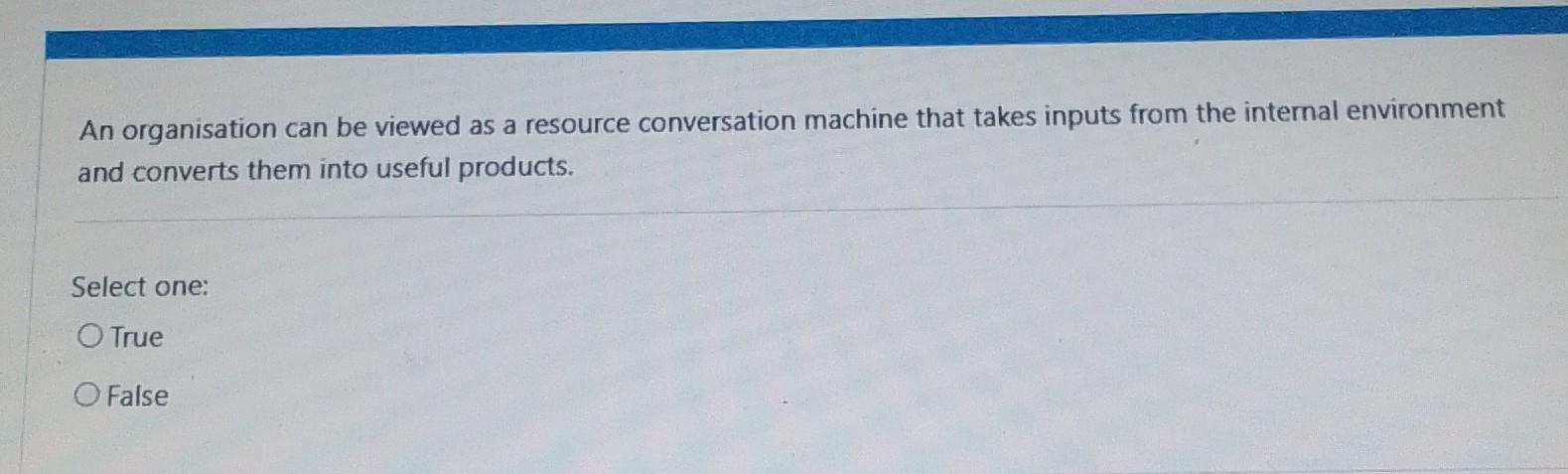 formal enterprises. Select one: True False The first stage in setting up