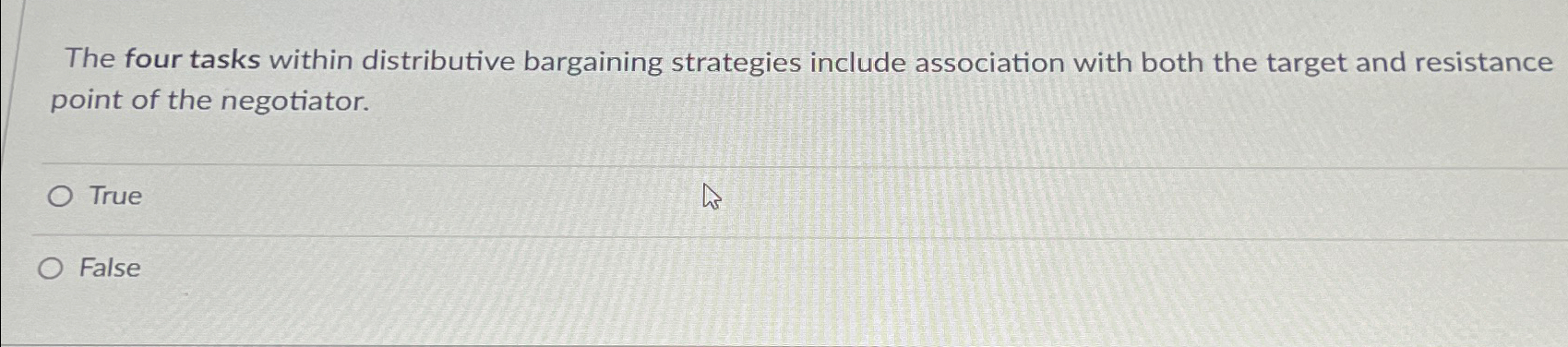  The four tasks within distributive bargaining strategies include association with both