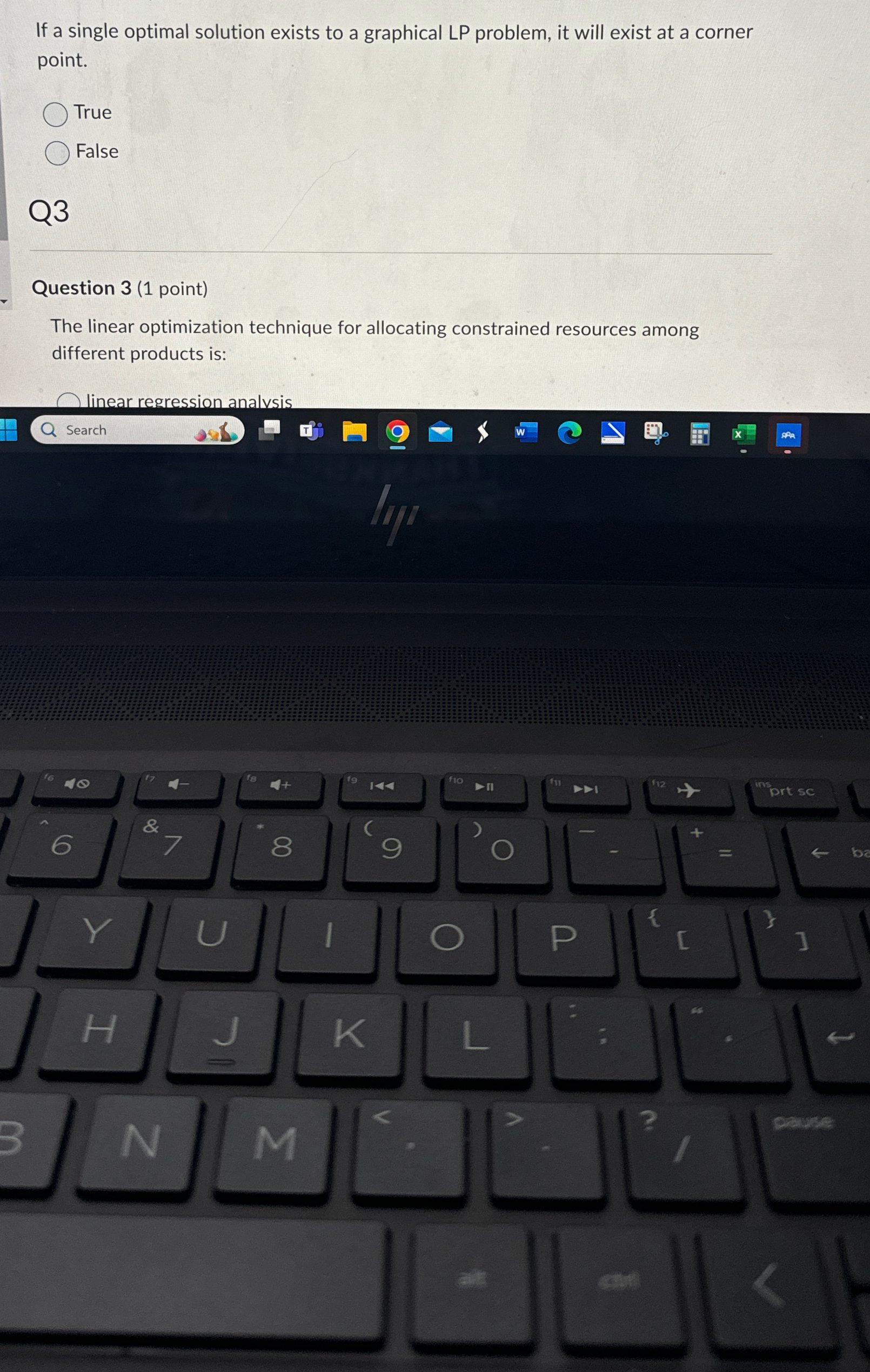  If a single optimal solution exists to a graphical LP problem,