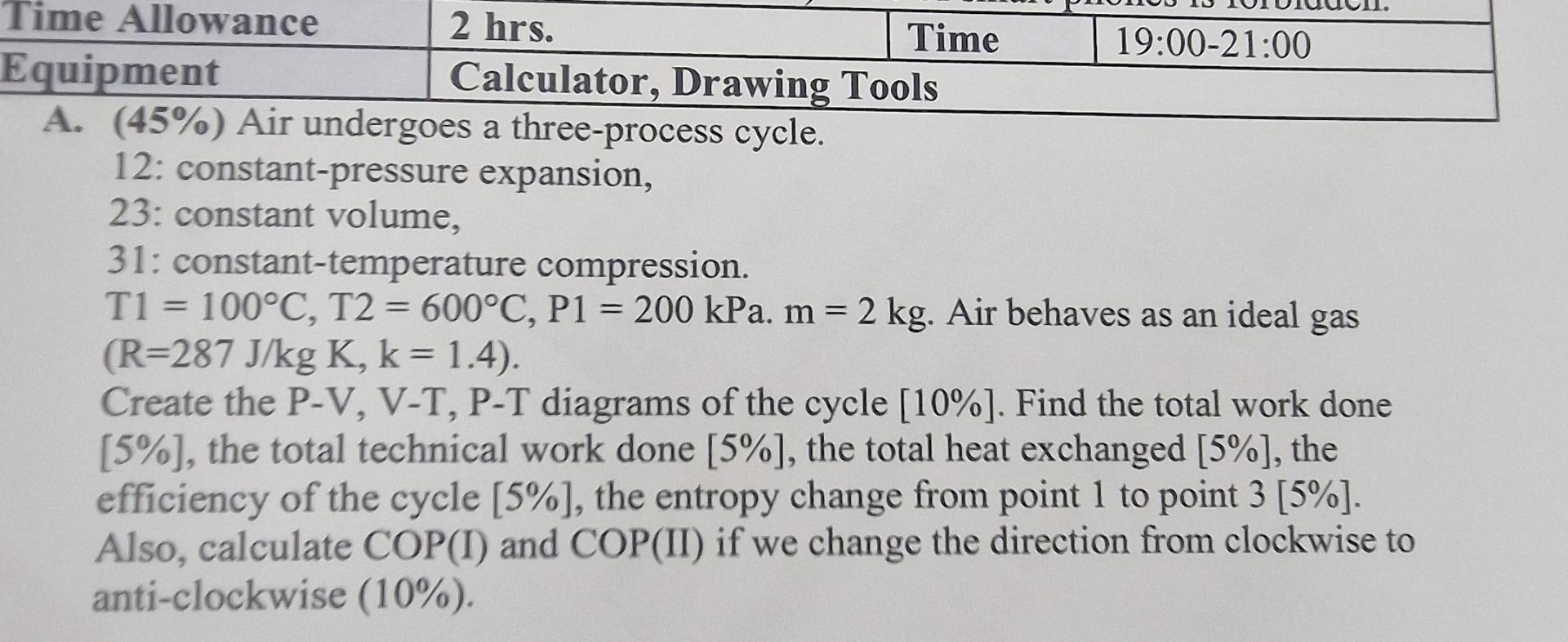  \table[[Time Allowance,2 hrs.,Time,19:00-21:00 