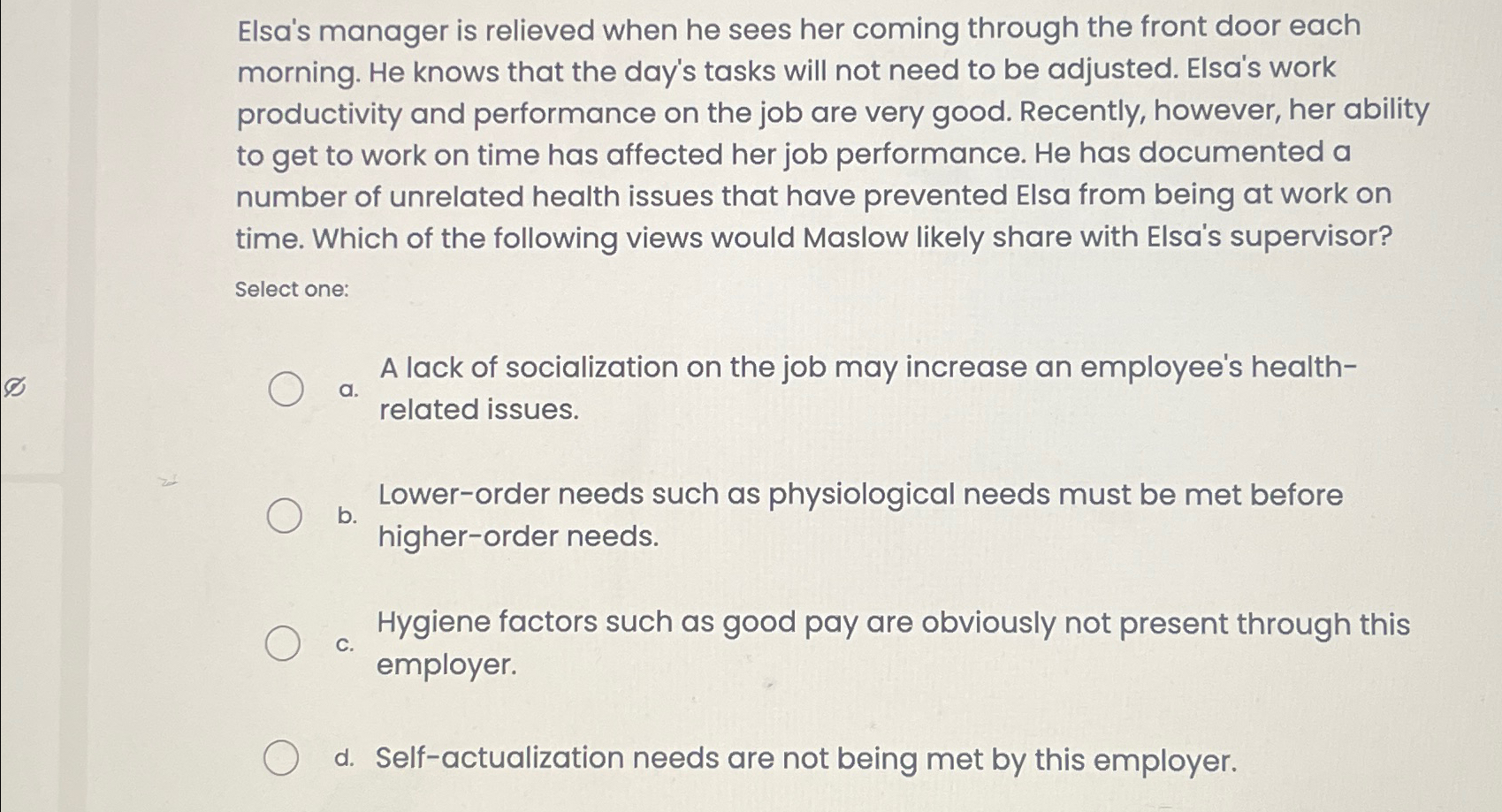  Elsa's manager is relieved when he sees her coming through the