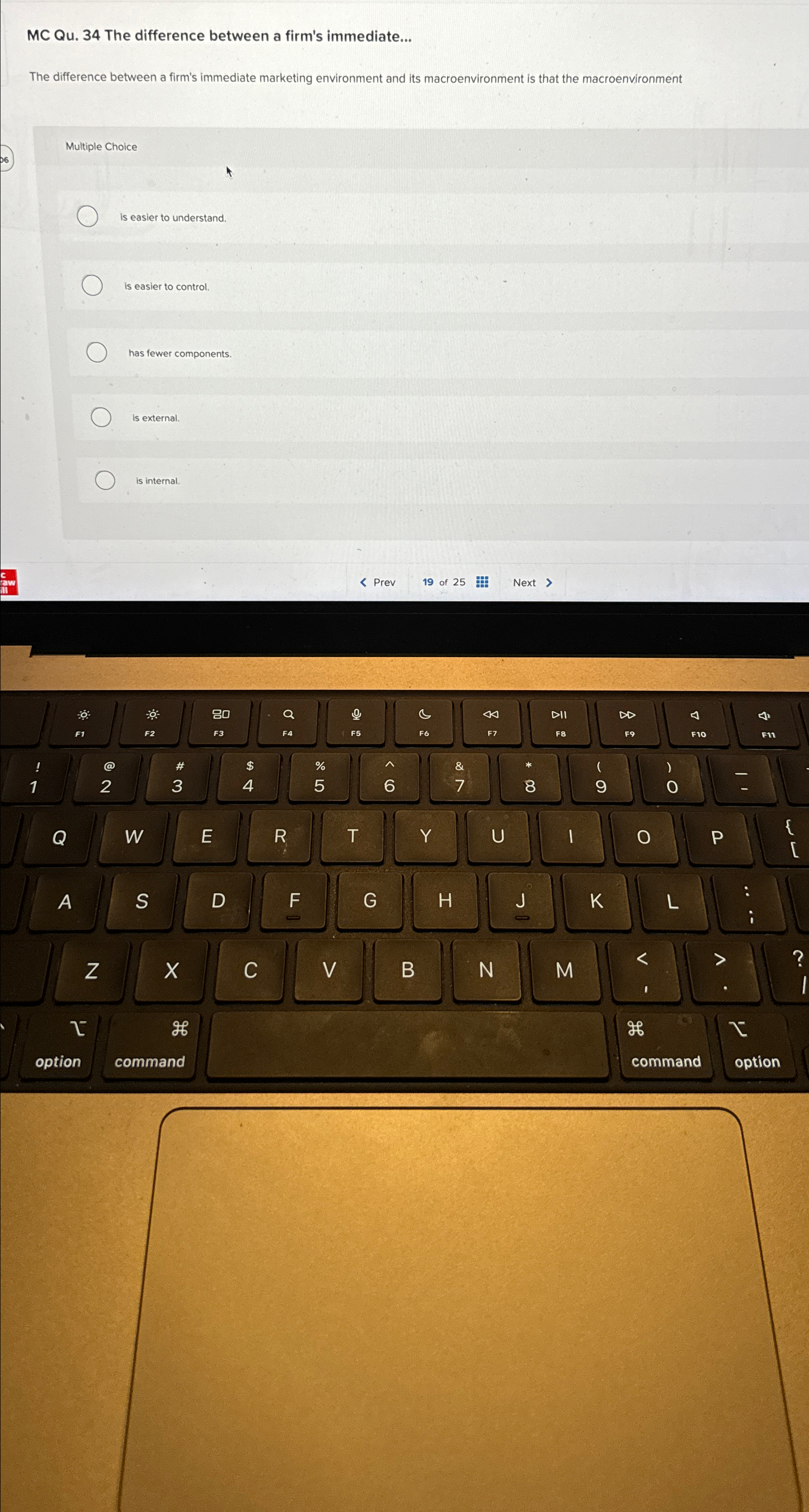  MC Qu.34 The difference between a firm's immediate... The difference between