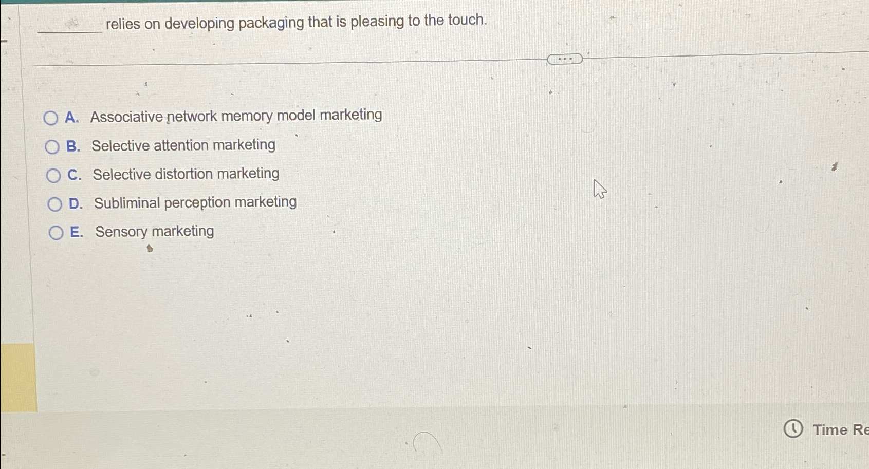  relies on developing packaging that is pleasing to the touch. A.