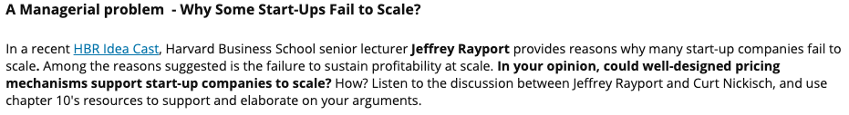  A Managerial problem - Why Some Start-Ups Fail to Scale? In