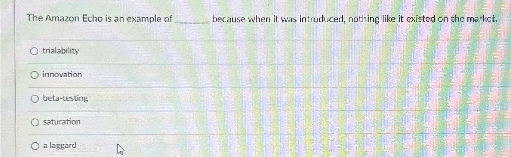  The Amazon Echo is an example of because when it was