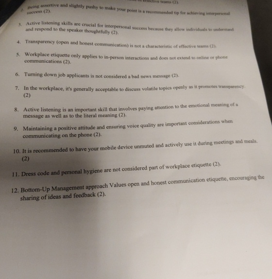  Being assertive and slightly pushy to make your point is a