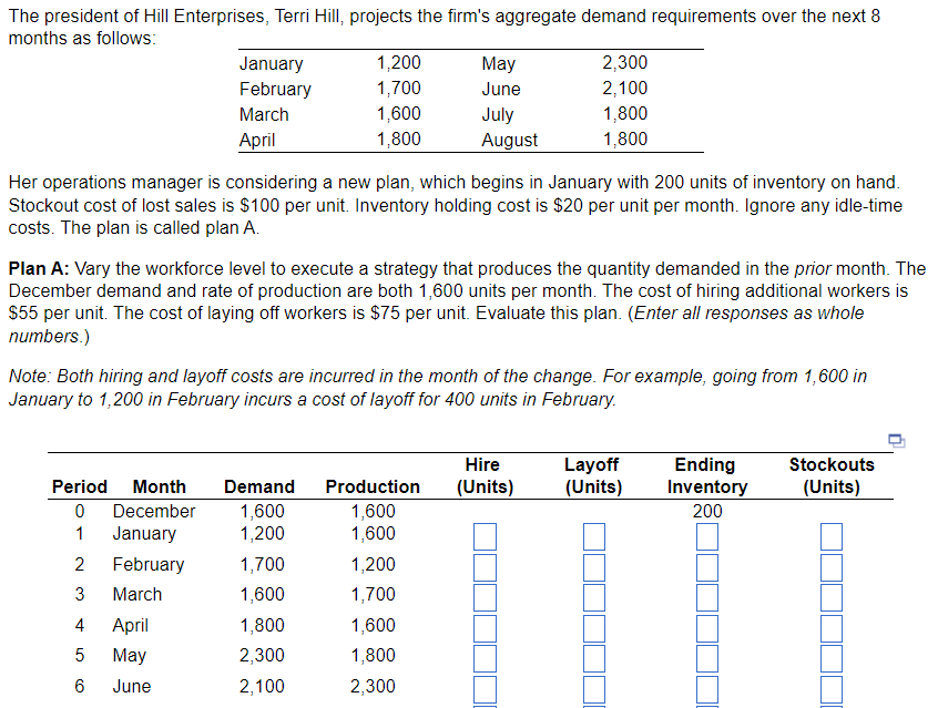  Please Help me! Thanks! Her operations manager is considering a new