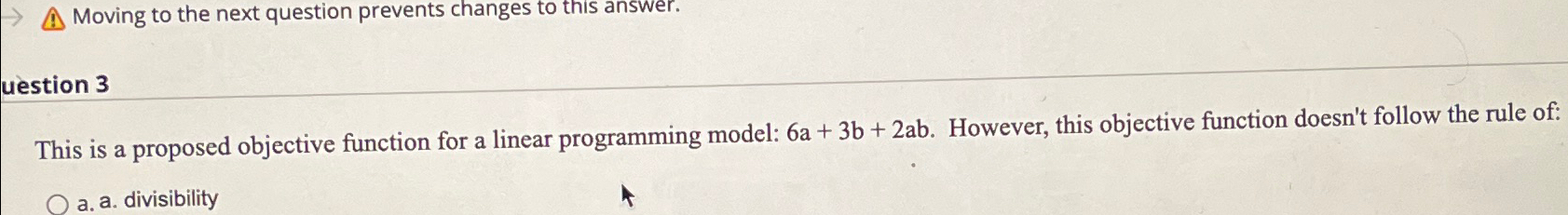  Moving to the next question prevents changes to this answer. uestion