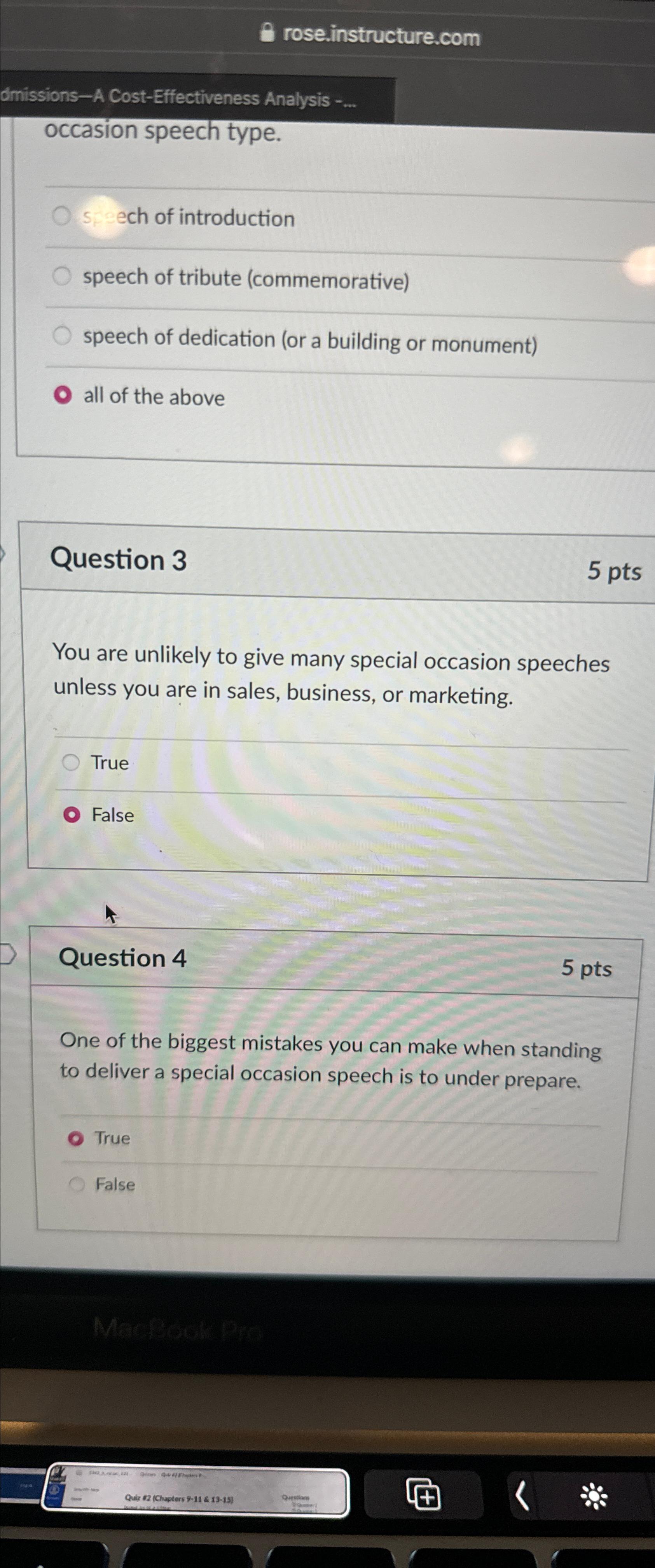  rose.instructure.com A Cost-Effectiveness Analysis -... occasion speech type. sp ech of