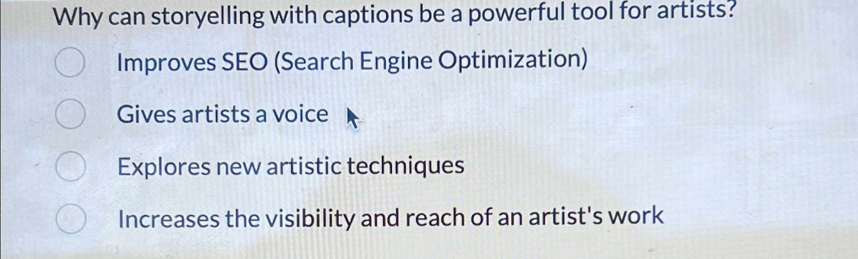  Why can storyelling with captions be a powerful tool for artists?