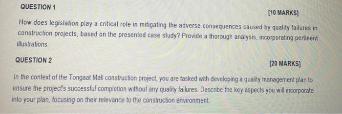  [10 MARKS] How does legislation play a critical role in mitigating