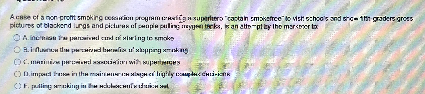  A case of a non-profit smoking cessation program creatify a superhero
