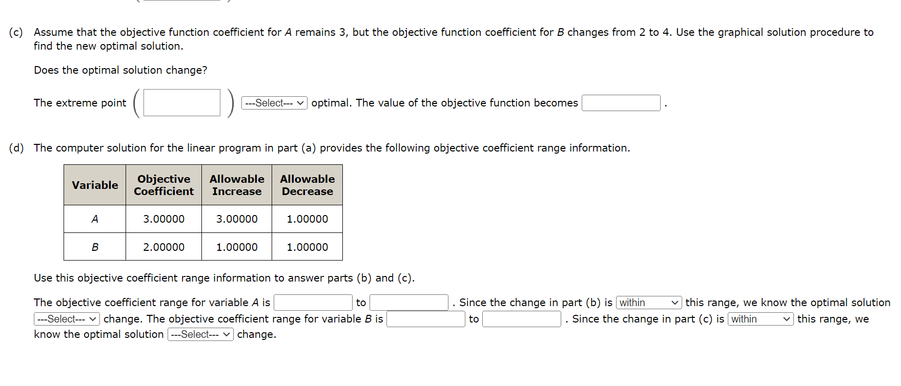 procedure to find the optimal solution. What is the value of the