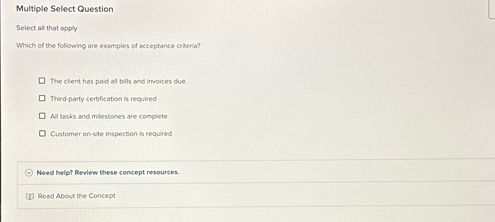 Multiple Select Question Select all that apply Which of the following