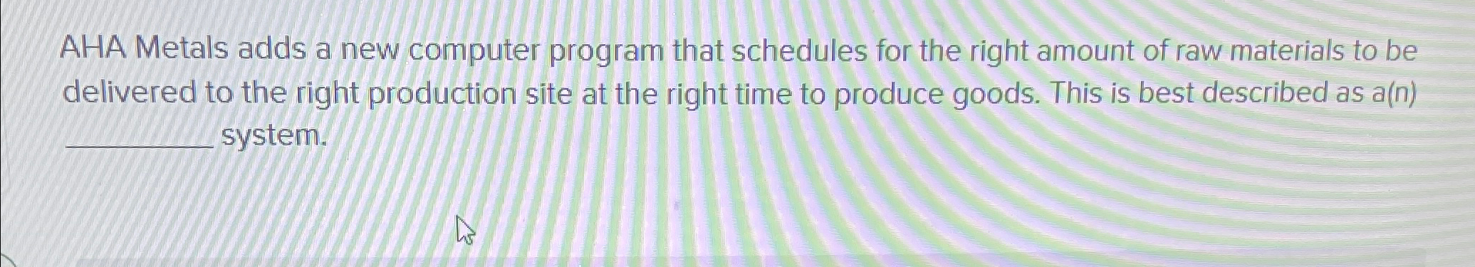  AHA Metals adds a new computer program that schedules for the