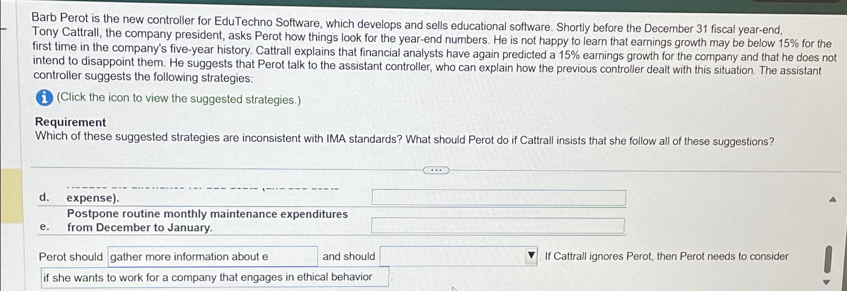  Barb Perot is the new controller for EduTechno Software, which develops